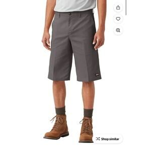 Genuine Dickies Men's 13" Twill Work Short Charcoal Gray Size 32 NWT